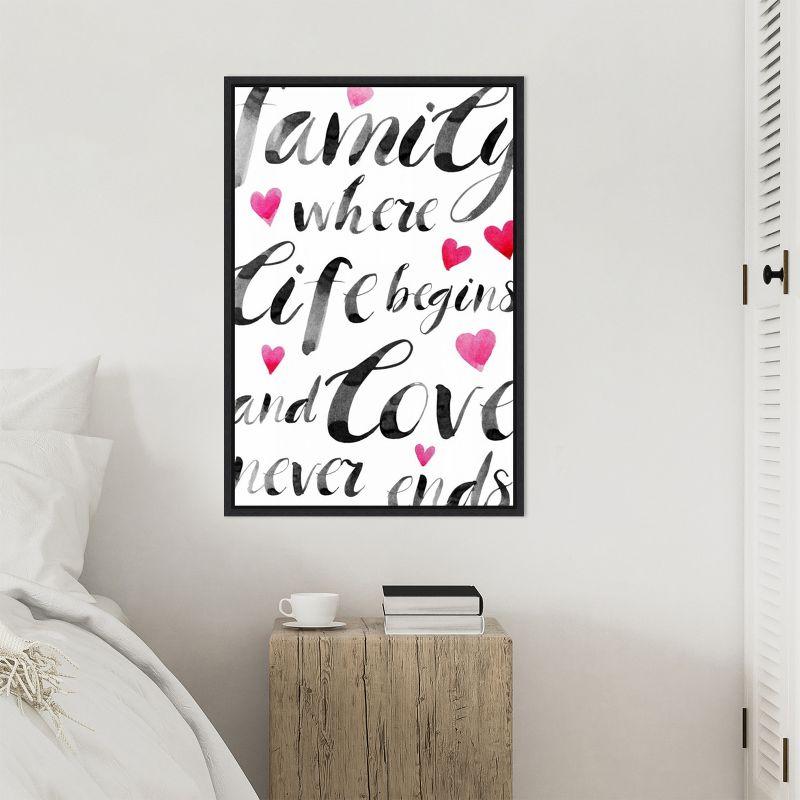 Amanti Art Family Love II by PI Gallerie Canvas Wall Art Print Framed 23 x 33-in.