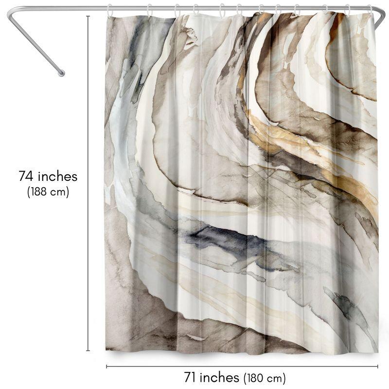 Abstract Marble Design Polyester Shower Curtain