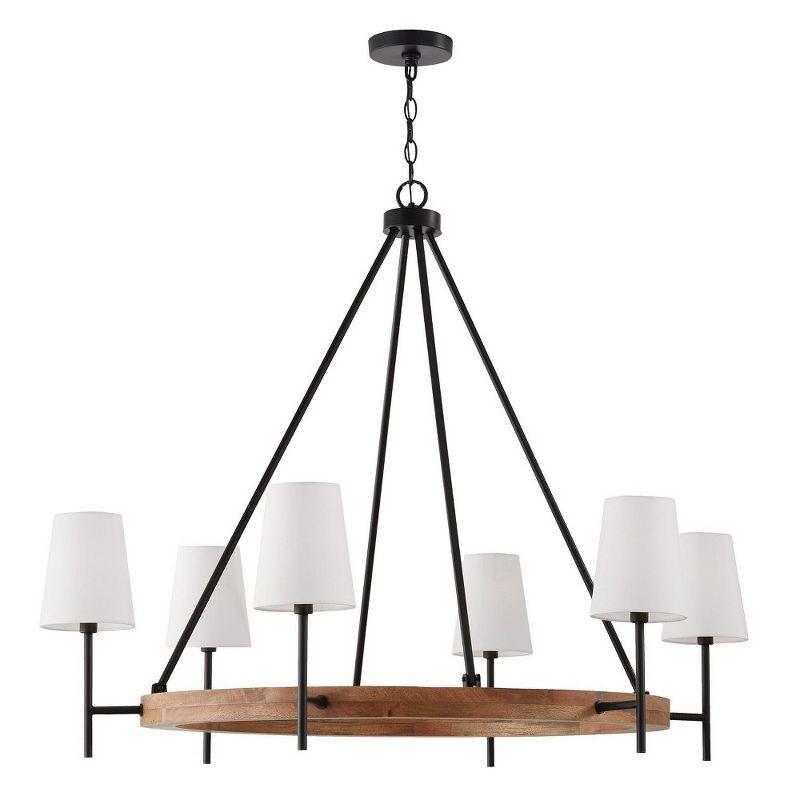 Capital Lighting Jonah 6 - Light Dimmable Wagon Wheel Chandelier