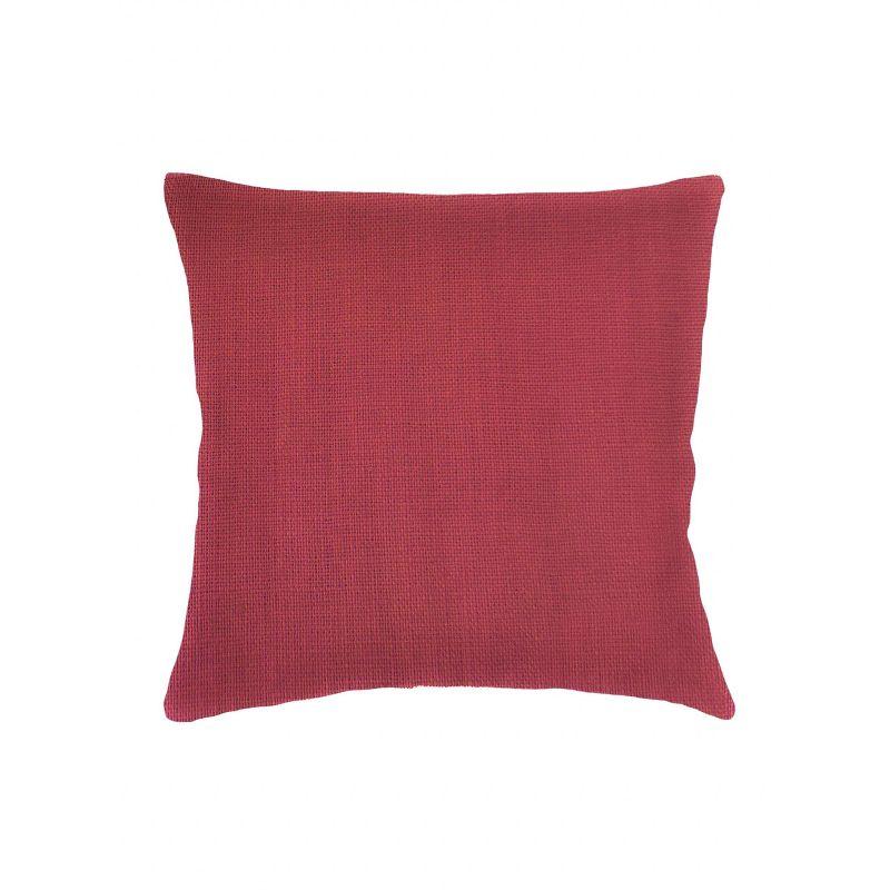 Red Linen 24x24 Throw Pillow with Down Alternative Fill