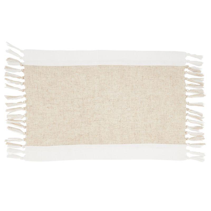 Saro Bridger Collection Polyester No Pattern Rectangle Placemat (Set of 4)