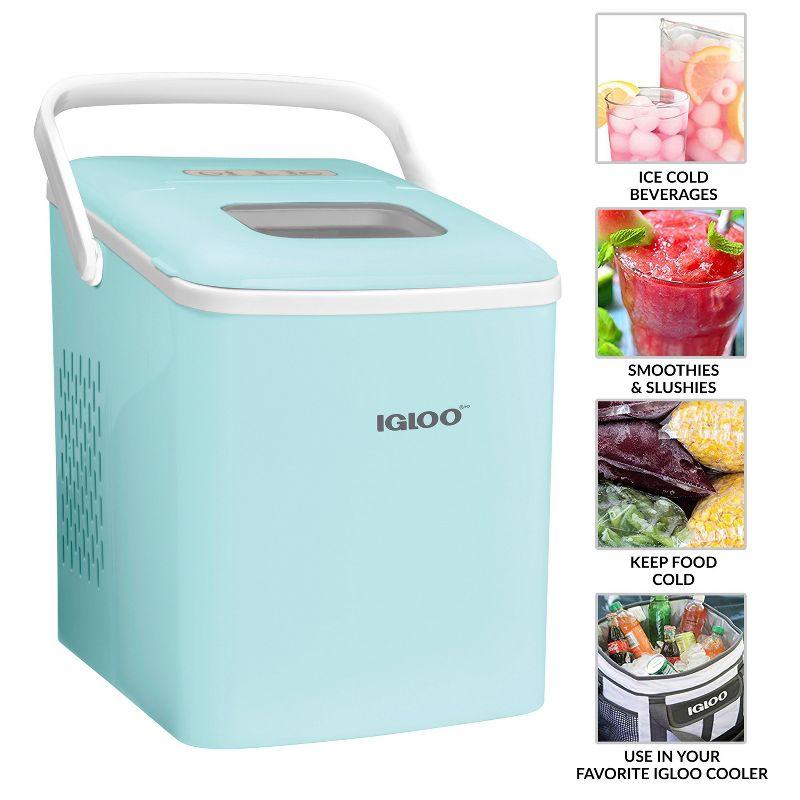 Igloo 26-Pound Automatic Self-Cleaning Portable Countertop Ice Maker Machine With Handle