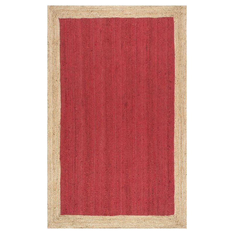 3'x5' Hand Woven Eleonora Area Rug Red- nuLOOM: Modern Jute Rectangle, Low Pile, Indoor, Vacuum Clean