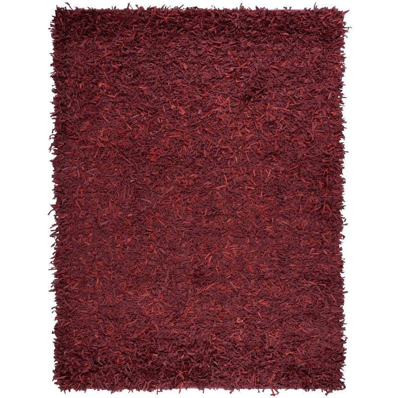 Schaefer Handwoven Leather Solid Color Rug