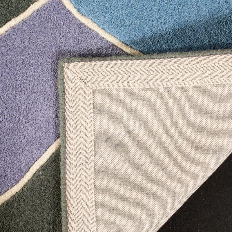 Soho SOH762 Hand Tufted Rectangle Contemporary Area Rug - Lavender/Gray - 5' X 8' - Safavieh.