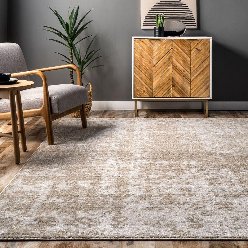 Nuloom Deedra Abstract 7x9 Indoor Area Rug for Living Room Bedroom Dining Room Kitchen, Beige/Ivory