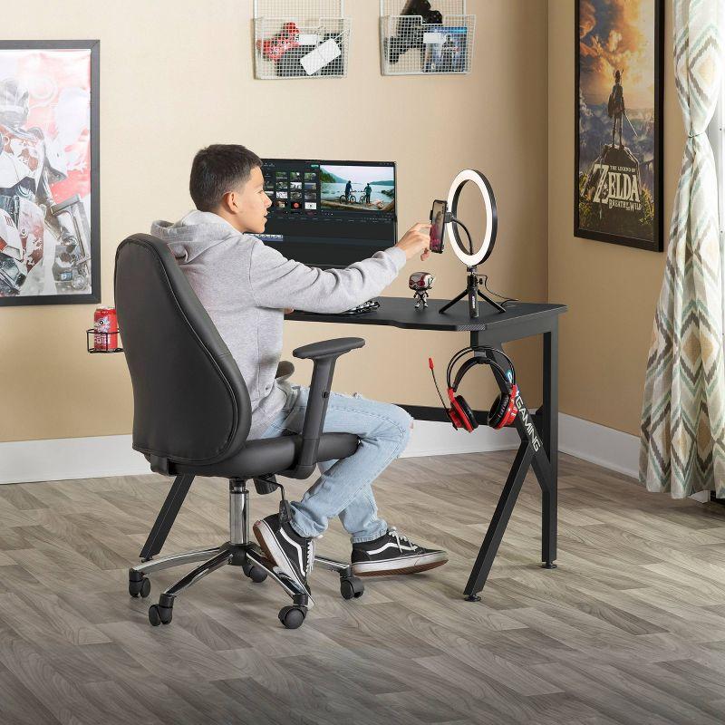 SD Gaming Saga PC Gaming Desk with Charging Hub