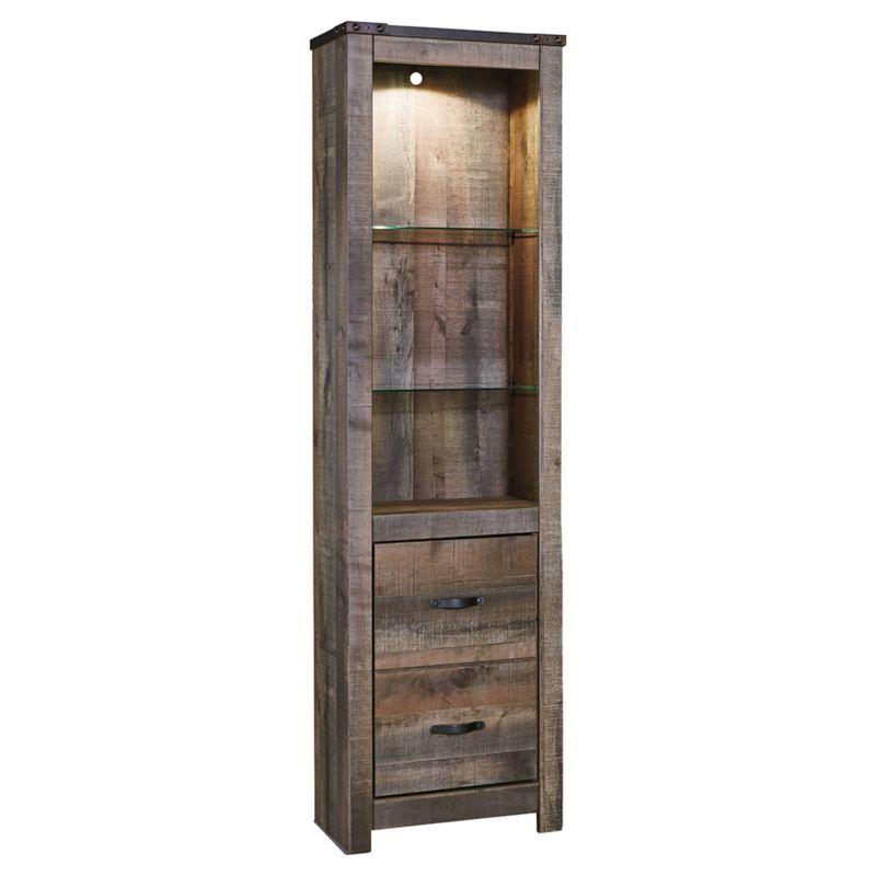 Rustic Brown 104.5'' Transitional Media Center with Metal Accents