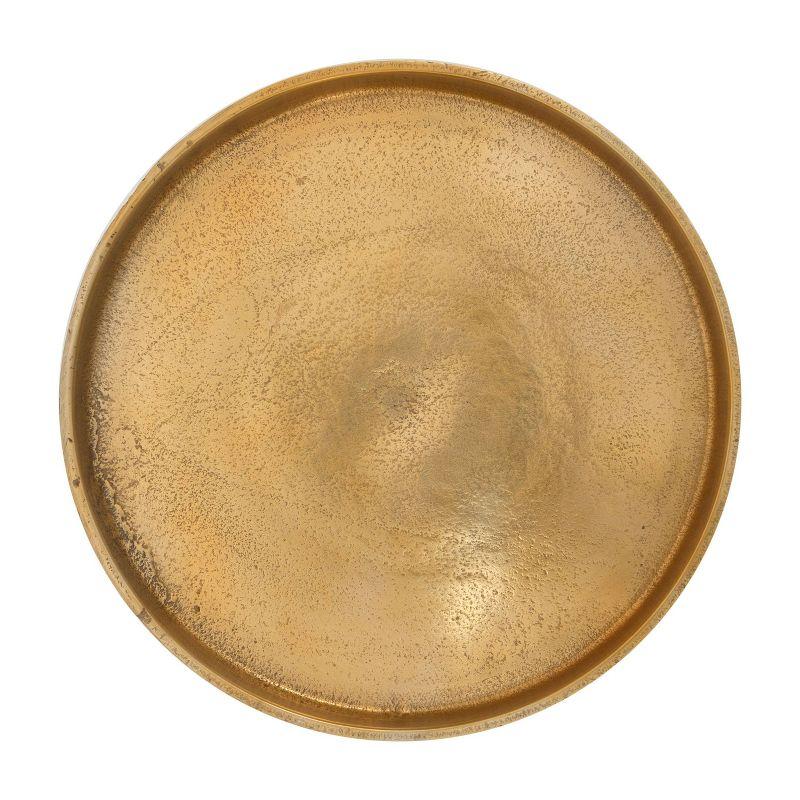 Set of 2 Modern Round Nested Table Antique Gold - Zm Home