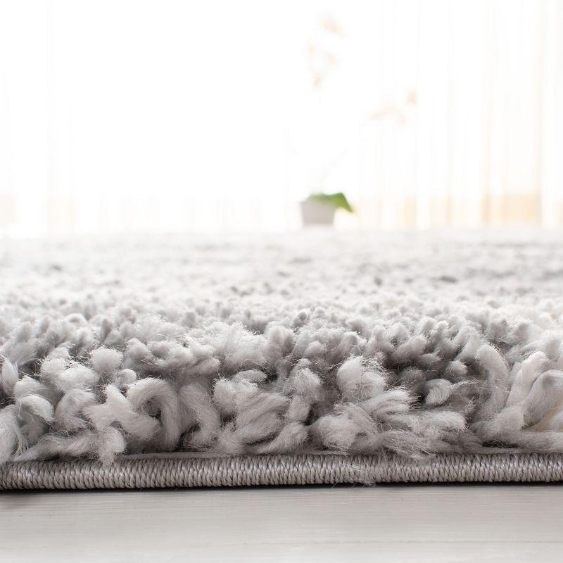 Fontana Shag 800 FNT818 Power Loomed Indoor Area Rug - Grey/Cream - 5'3"x5'3" - Safavieh