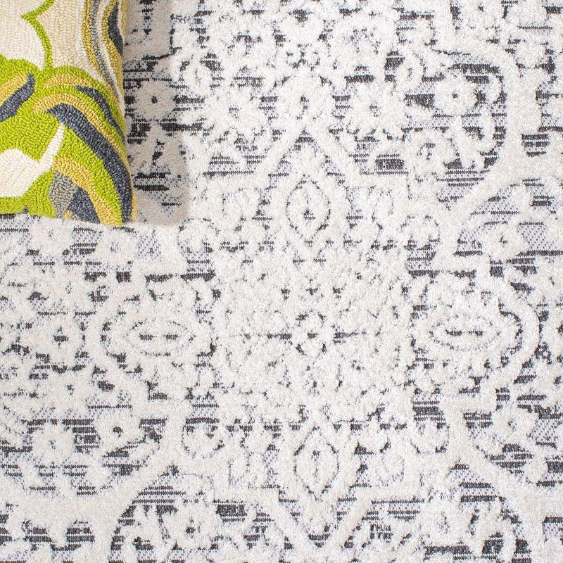 Cabana CBN656 Power Loomed Indoor Runner Rug - Ivory/Grey - 2'2"x7' - Safavieh