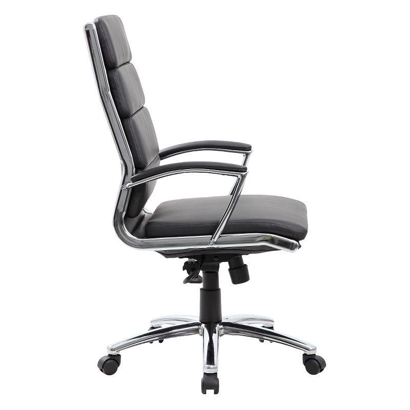 Black High-Back Leather Executive Swivel Office Chair