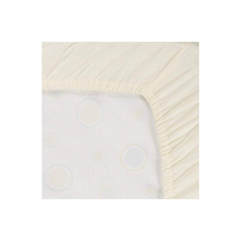 Everyday Kids Fitted Crib Sheet, 100% Soft Breathable Microfiber Baby Sheet, Fits Standard Size Crib Mattress 28in x 52in, Beige Nursery Sheet