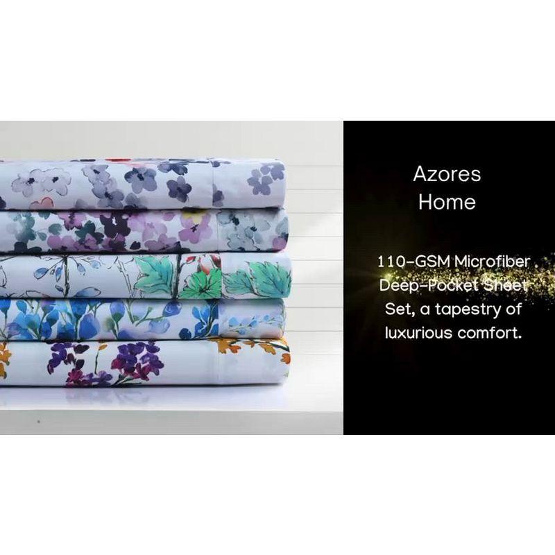 Azores Home Microfiber Floral Sheet Set