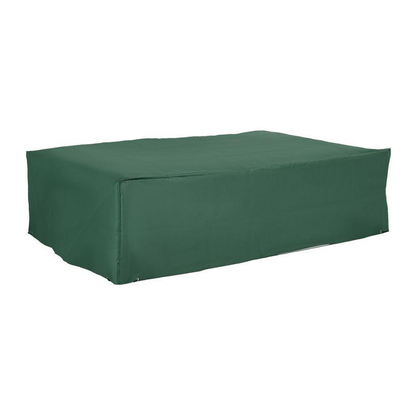 Outsunny 97" x 65" x 26" Heavy Duty Outdoor Sectional Sofa Cover, Waterproof Patio Furniture Cover for Weather Protection, Dark Green