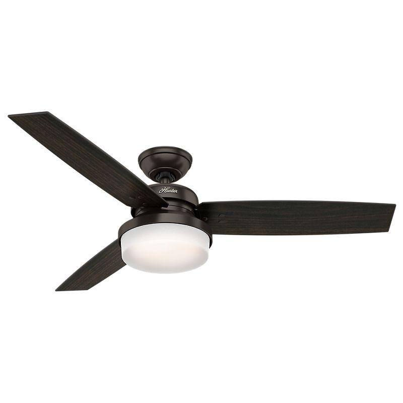 52" Sentinel 3 -Blade Standard Ceiling Fan with Remote Control and Light Kit Included