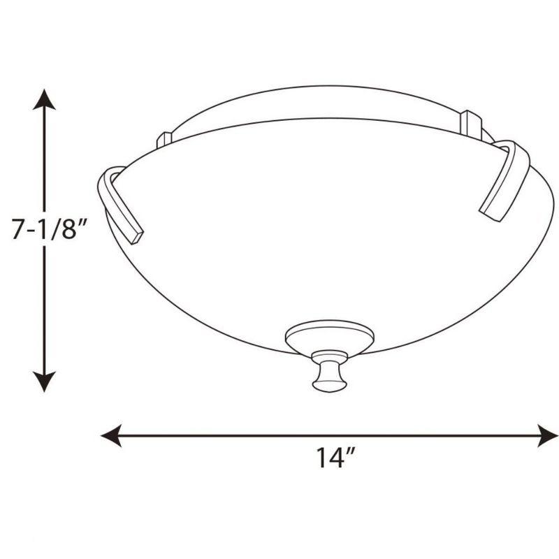 Wisten Brushed Nickel 2-Light Flush Mount Ceiling Fixture