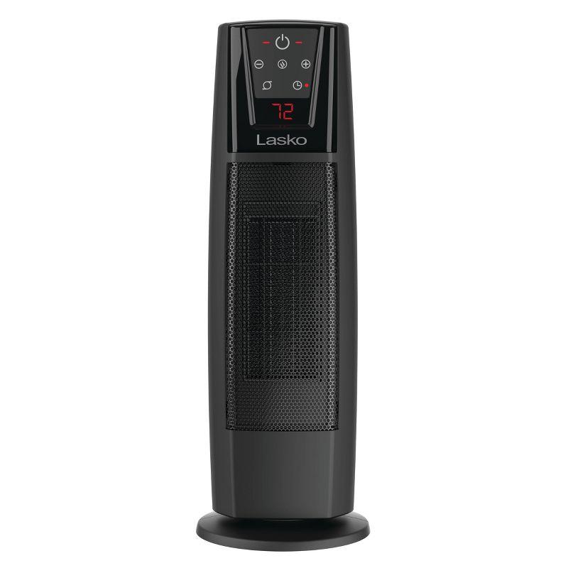 Lasko Ceramic Tower Heater with Remote: Portable Indoor Space Heater, Programmable Timer, Adjustable Thermostat, 1500W