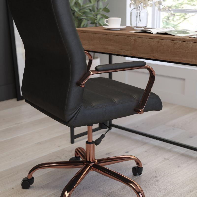 Merrick Lane Contemporary Mid-Back Home Office Chair with Padded Arms