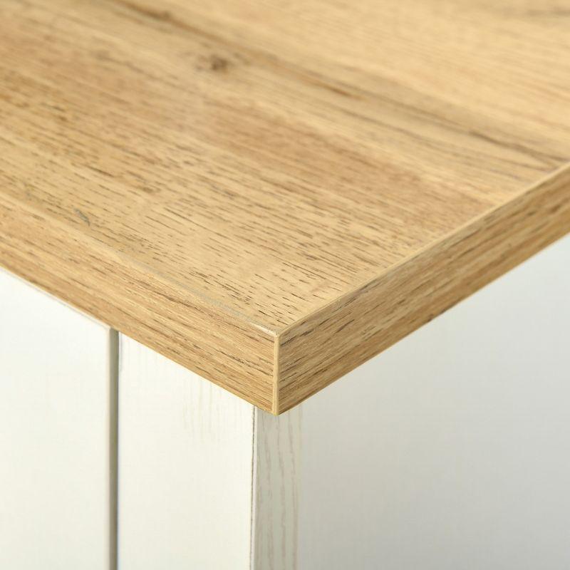 HOMCOM Modern TV Stand, Entertainment Center with Shelves and Cabinets for Flatscreen TVs up to 60" for Bedroom, Living Room, White