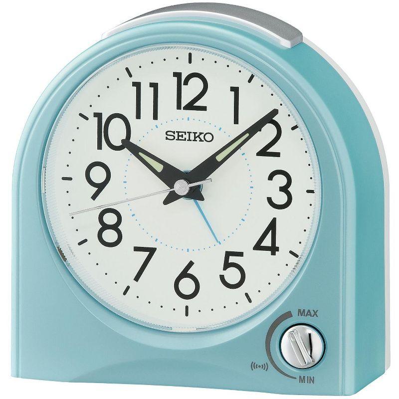 Seiko Analog Quartz Tabletop Clock with Alarm in Blue | Wayfair