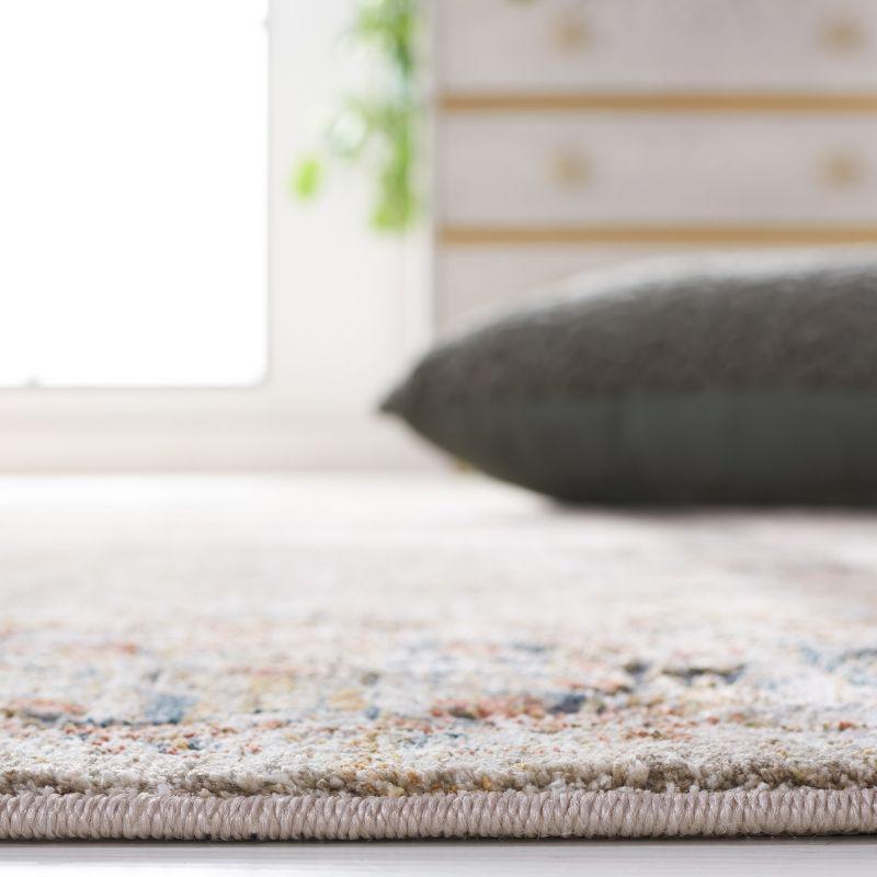 Silverado SVD112 Power Loomed Area Rug - Beige/Rust - 6'4"x6'4"Square - Safavieh.