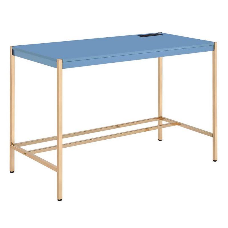 42" Midriaks Writing Desk White/Gold Finish - Acme Furniture
