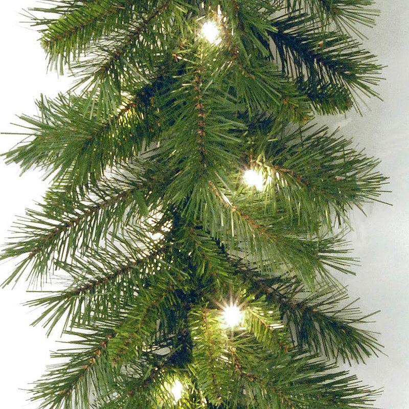 National Tree Company Pre-Lit Artificial Christmas Garland, Green, Winchester Pine, White Lights, Plug In, Christmas Collection, 9 Feet