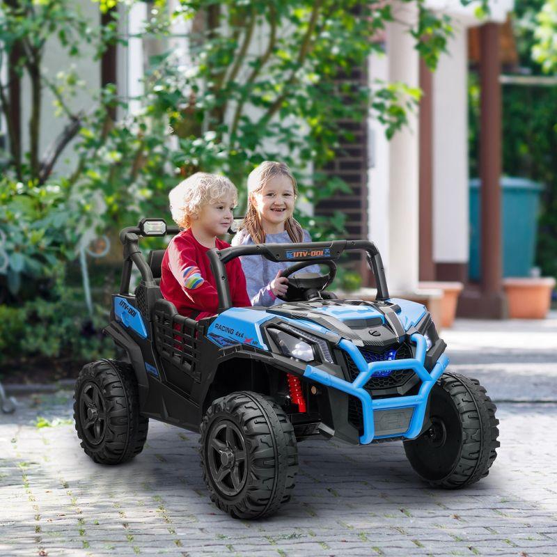 Qaba Qaba 2 Seater 24V Electric Car for Kids with Remote Control