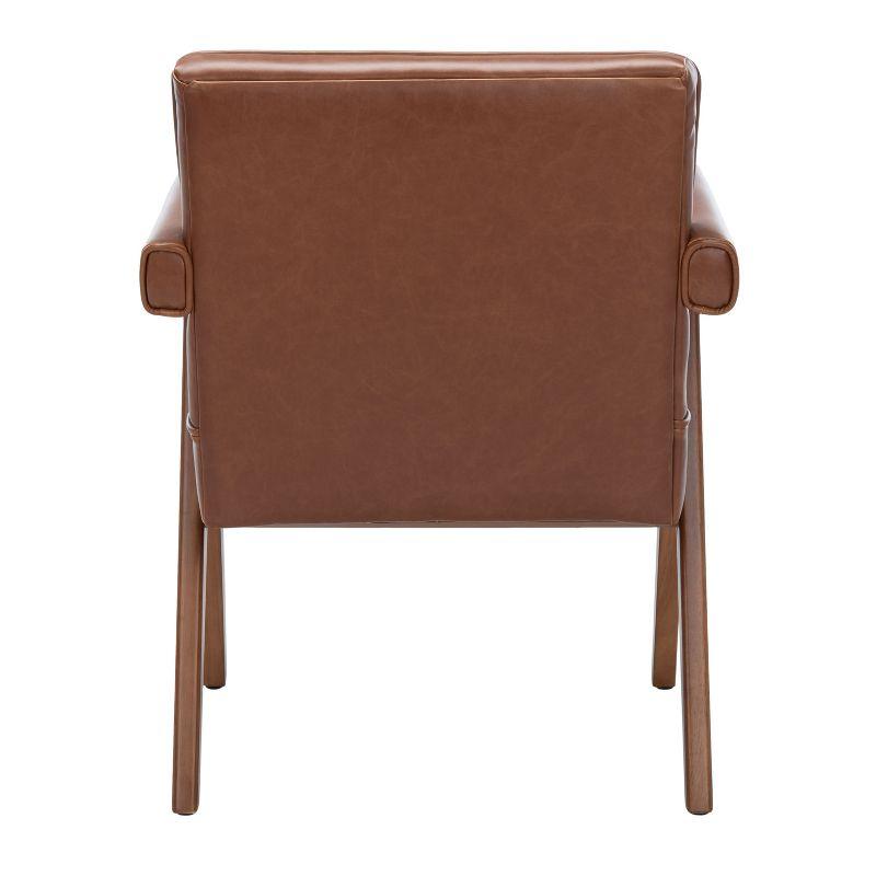 Suri Mid Century Arm Chair - ACH4508 - Cognac/Walnut - Safavieh