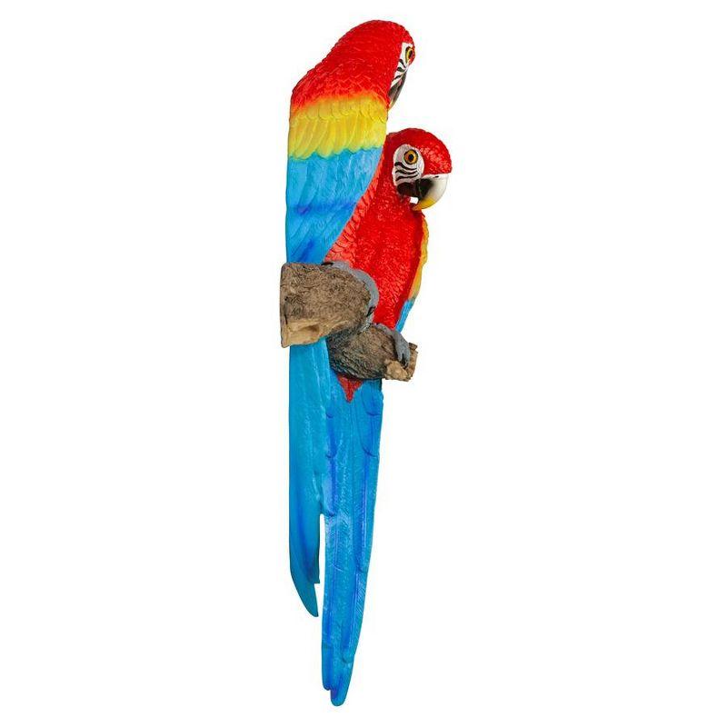 Design Toscano Tropical Scarlet Macaws Wall Sculpture