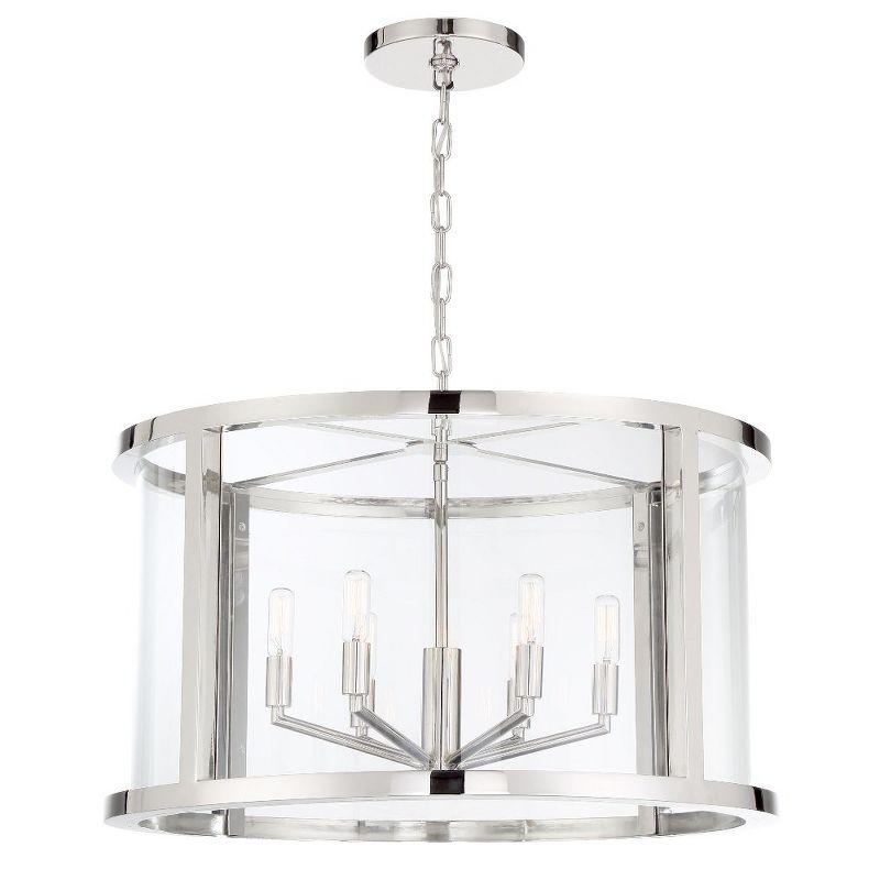 Crystorama Lighting Devon 6 - Light Chandelier in  Polished Nickel