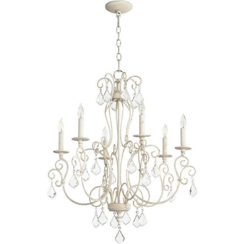 Quorum Lighting Ariel 6-Light Chandelier, Persian White, 27