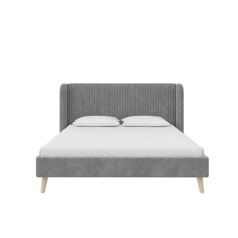 Holly Upholstered Wingback Velvet Bed - Novogratz