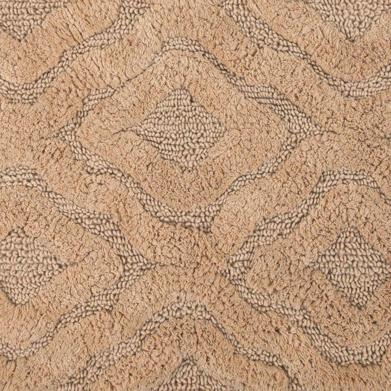 Knightsbridge Link Bath Rug Cotton Non Skid Back - 20x30", Natural
