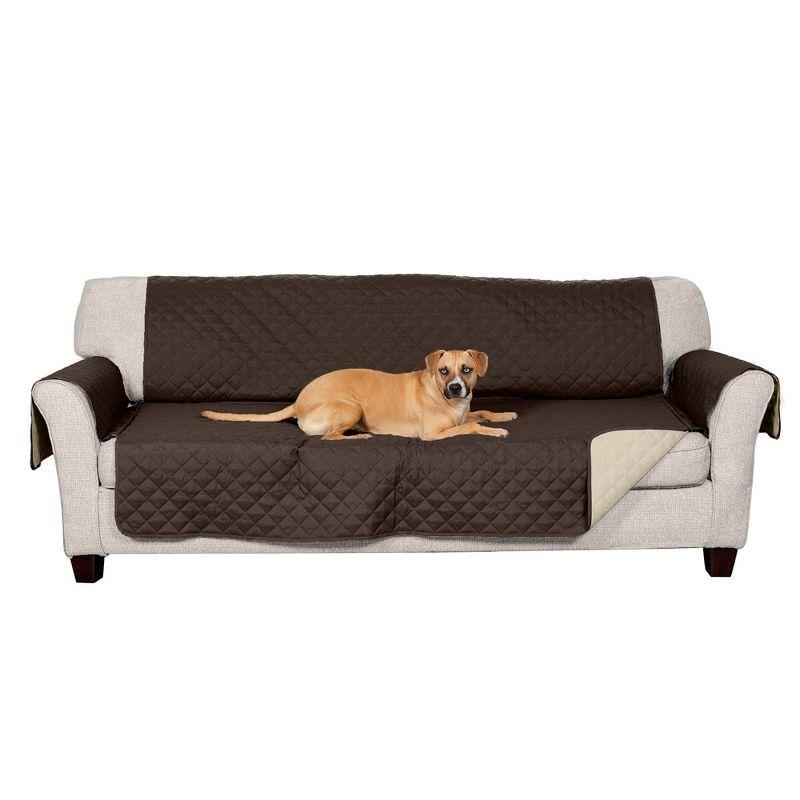 FurHaven Reversible Water-Resistant Small Sofa Loveseat Cover Furniture Protector