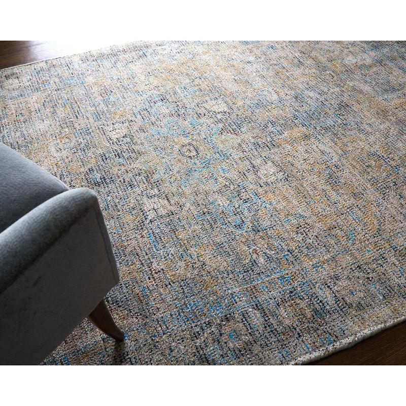 Caldwell Blue and Gray 5' x 7' Wool Area Rug