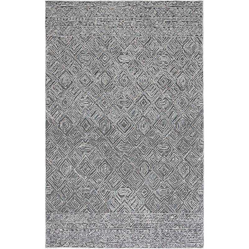 Textural TXT201 Hand Tufted Indoor Area Rug - Black/Ivory - 8'x10' - Safavieh