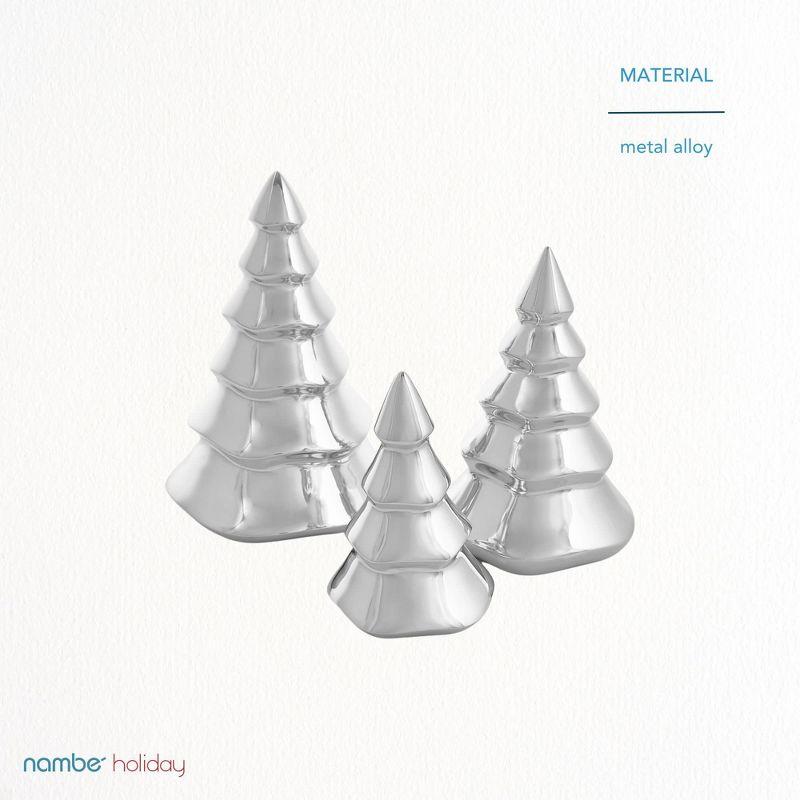 Nambe Mini Christmas Tree Set of 3