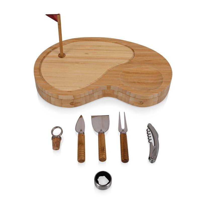 Millwood Pines Sand Trap Golf Gift Cheese Board & Knife Set - Novelty Charcuterie Board with Cheese Knife Set - Cheese Boards Charcuterie Boards - Serving Platter Enoch