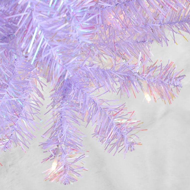 Best Choice Products 4ft Prelit Colored Christmas Tree, Artificial Tree Holiday Decor w/ LED Lights - Lavender