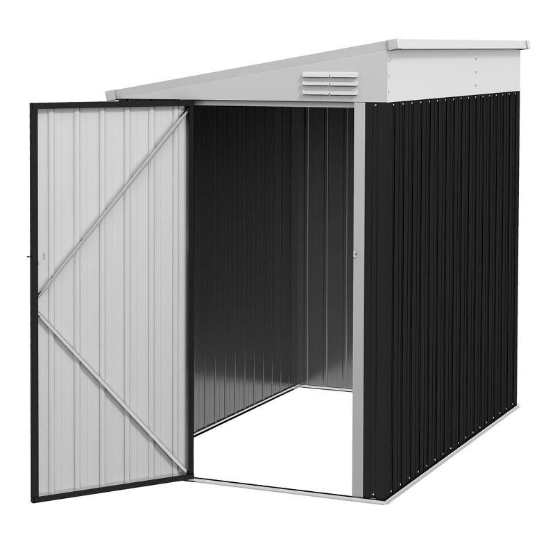 Outsunny Metal Lean-to Storage Shed