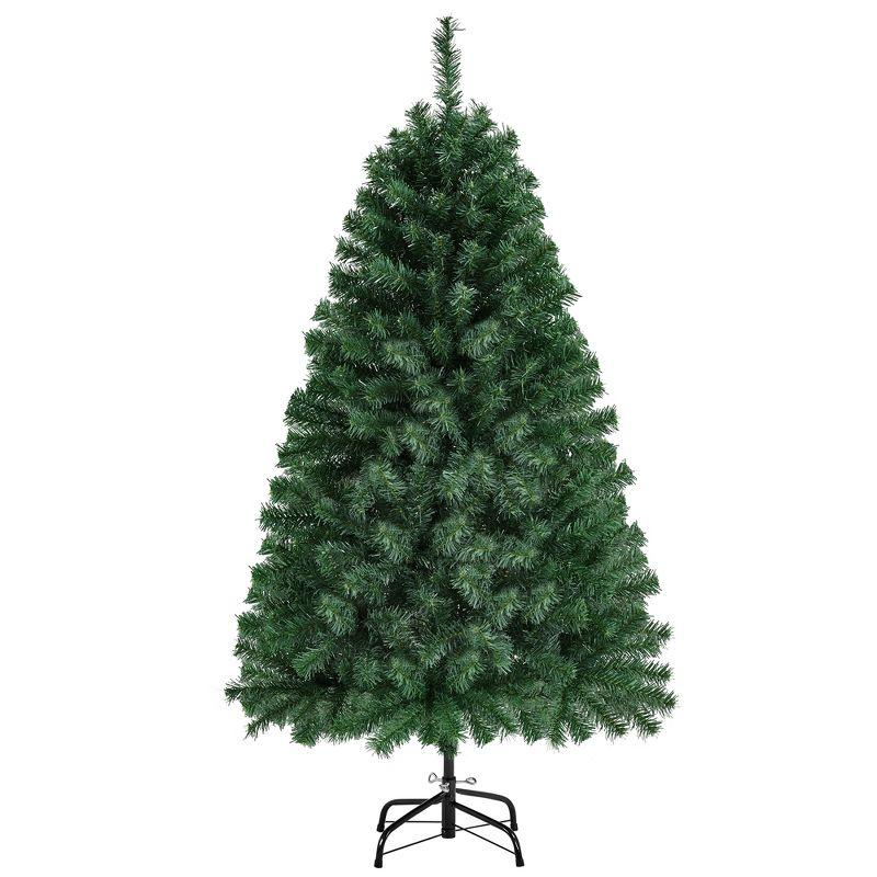 Yaheetech 4.5ft Hinged Spruce Artificial Christmas Tree Holiday Decoration with PVC Tips, Green