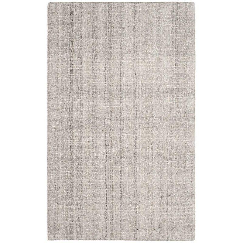 Elysian Light Grey Abstract Hand-Tufted Wool Blend 3' x 5' Rug