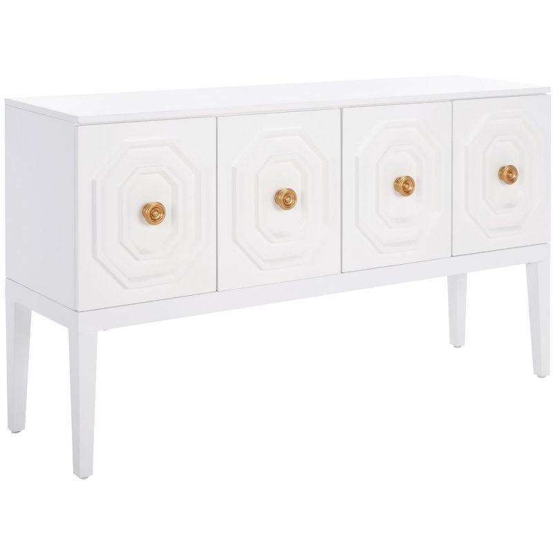 Riya 3 Door 2 Shelf Sideboard - White - Safavieh