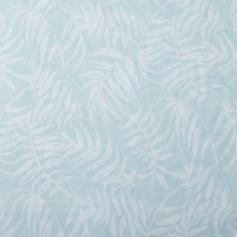 Tommy Bahama 3pc King Art of Palms Cotton Duvet Set Blue: Floral Pattern, Inner Ties, Machine Washable