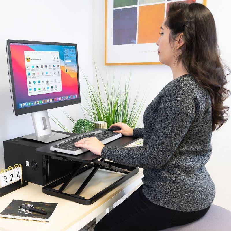 Mount-It! Height Adjustable Standing Keyboard Tray for Desktop, Sit Stand Key Board & Mouse Platform
