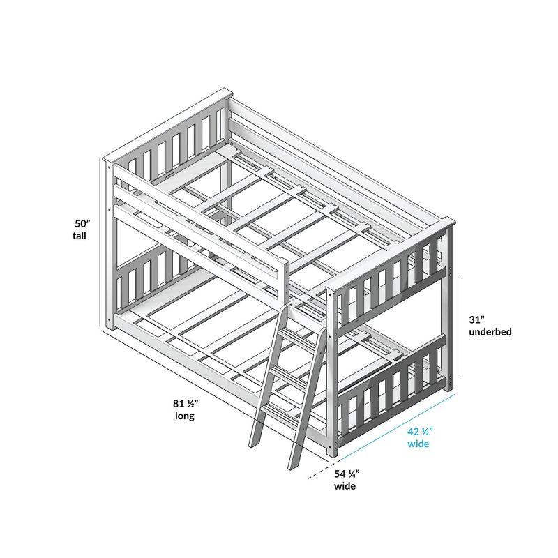 Max & Lily Twin over Twin Low Bunk Bed