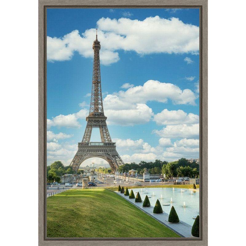 Eiffel Tower Paris Framed Canvas Print 16 x 23 inches