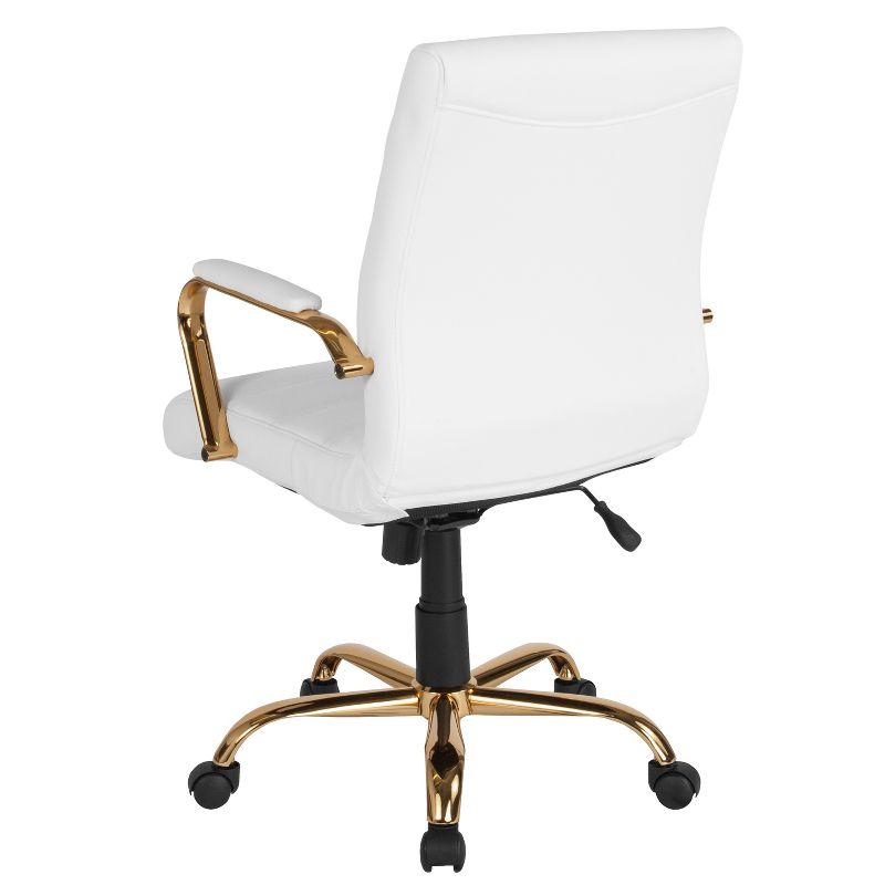 Flash Furniture Mid-Back Executive Swivel Office Chair with Metal Frame and Arms